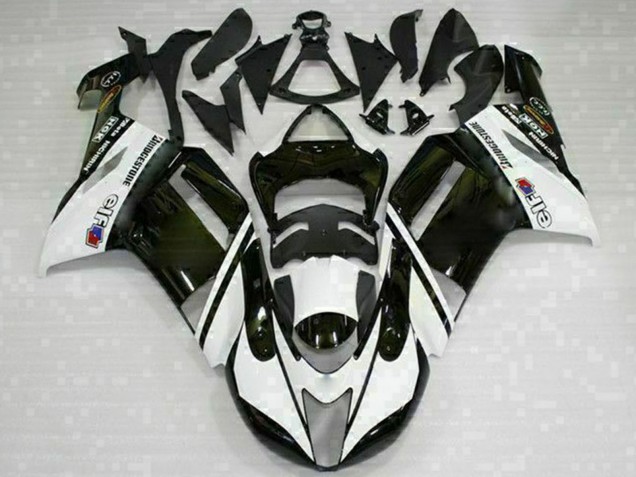 Acquista Carena Moto Kawasaki ZX6R 2007-2008 - Nero Bianco