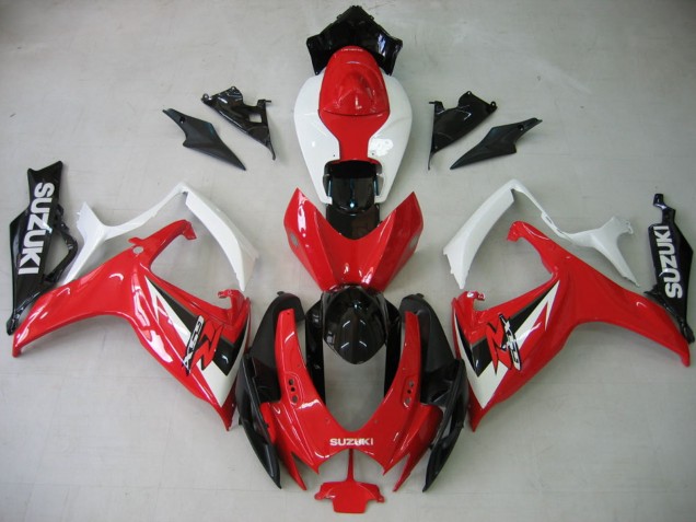 Acquista Carena Moto Suzuki GSXR 600 / GSXR 750 2006-2007 - Bianco Rosso Nero Lucido