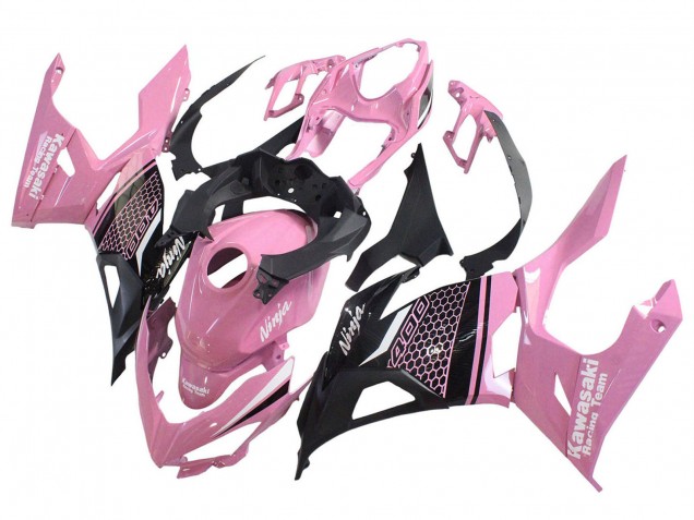 Acquista Carena Moto Kawasaki Ninja 400 2018-2024 - Rosa Nero Opaco Honeycomb
