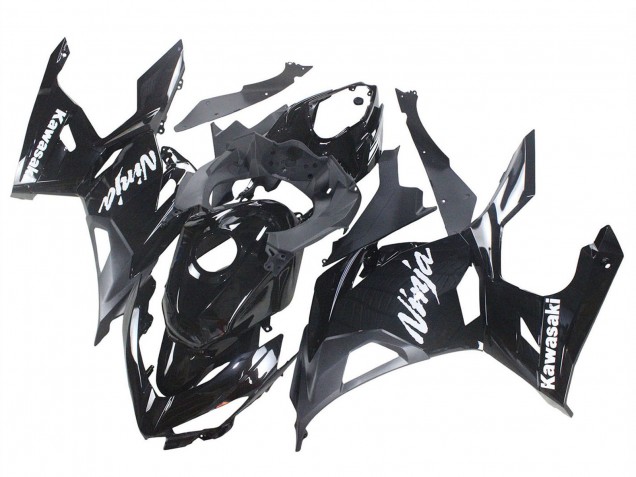 Acquista Carena Moto Kawasaki Ninja 400 2018-2024 - Nero Lucido Nero Opaco Bianco Decals