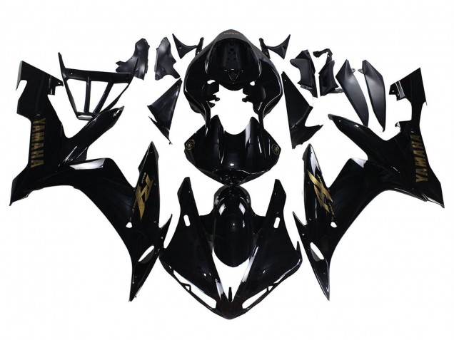 Acquista Carena Moto Yamaha YZF 1000 R1 2004-2006 - Nero Lucido Oro Decals