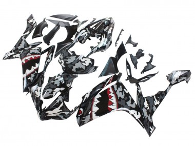 Acquista Carena Moto Yamaha YZF 1000 R1 2007-2008 - Grigio Bianco Camouflage Squalo