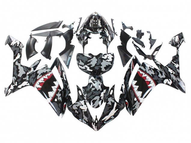 Acquista Carena Moto Yamaha YZF 1000 R1 2007-2008 - Grigio Bianco Camouflage Squalo