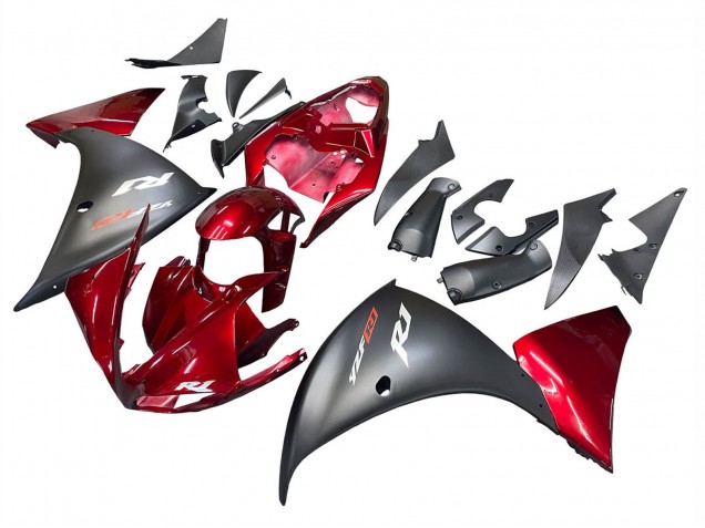 Acquista Carena Moto Yamaha YZF 1000 R1 2009-2011 - Rosso Nero Opaco