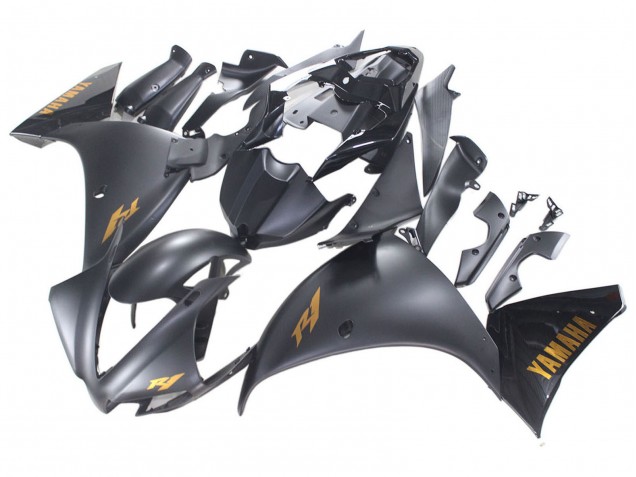 Acquista Carena Moto Yamaha YZF 1000 R1 2012-2014 - Nero Opaco Oro Decals