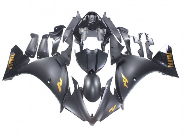 Acquista Carena Moto Yamaha YZF 1000 R1 2012-2014 - Nero Opaco Oro Decals