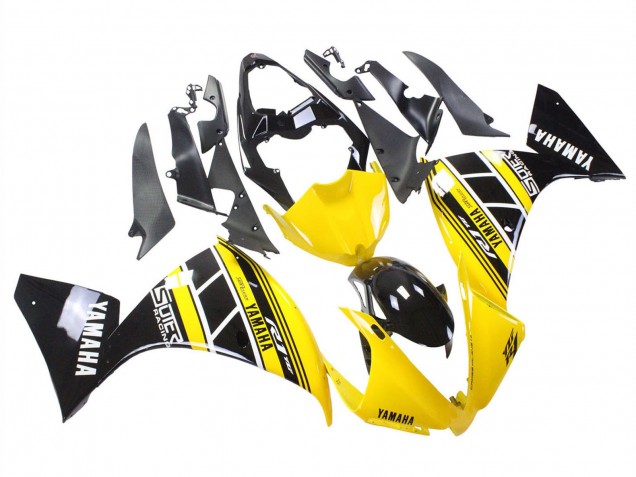 Acquista Carena Moto Yamaha YZF 1000 R1 2012-2014 - Giallo Bianco Nero