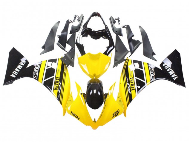 Acquista Carena Moto Yamaha YZF 1000 R1 2012-2014 - Giallo Bianco Nero