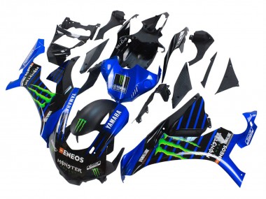 Acquista Carena Moto Yamaha YZF 1000 R1 2015-2019 - Blu Nero Opaco Verde Mostro ENEOS