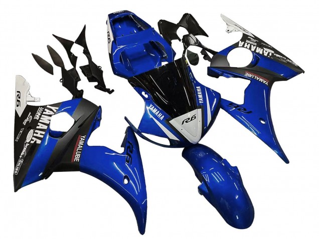 Acquista Carena Moto Yamaha YZF R6 2003-2004 - Blu Bianco Nero Lucido Yamalube