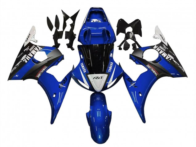 Acquista Carena Moto Yamaha YZF R6 2003-2004 - Blu Bianco Nero Lucido Yamalube