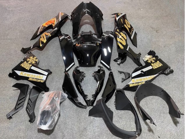 Acquista Carena Moto Kawasaki ZX10R 2021-2025 - Nero Lucido Oro Elf Nevicare