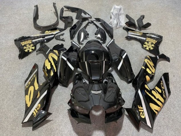 Acquista Carena Moto Kawasaki ZX10R 2021-2025 - Nero Lucido Oro Elf Nevicare