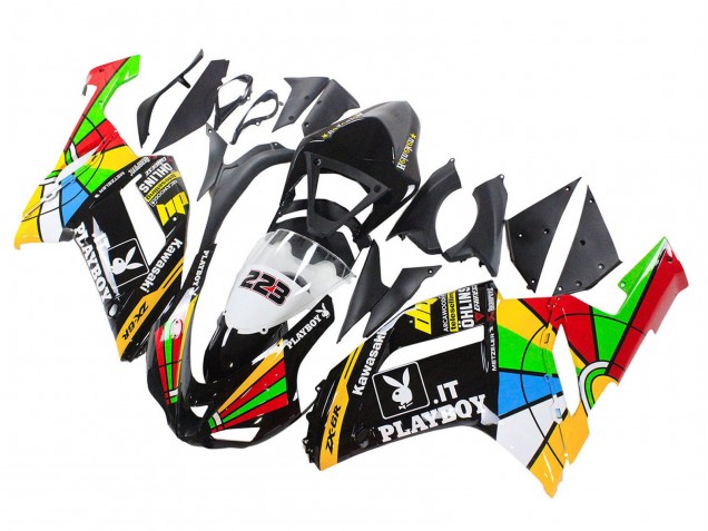 Acquista Carena Moto Kawasaki ZX6R 2007-2008 - Colorato Playboy 223