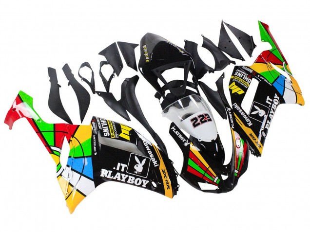 Acquista Carena Moto Kawasaki ZX6R 2007-2008 - Colorato Playboy 223