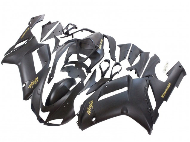 Acquista Carena Moto Kawasaki ZX6R 2007-2008 - Nero Opaco Giallo Logo Ninja