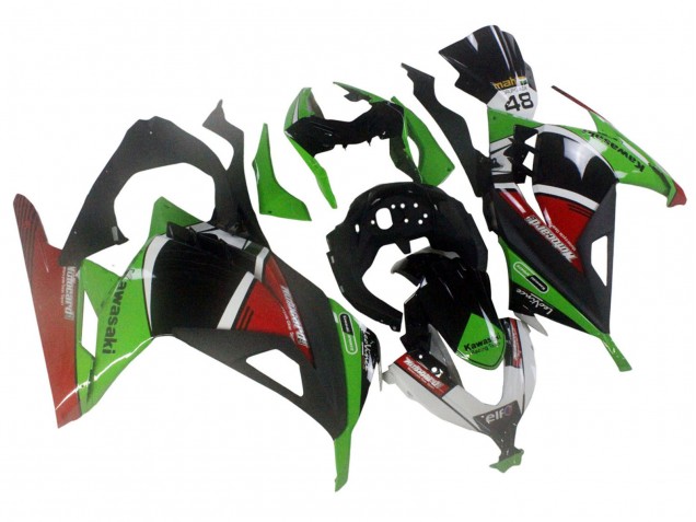 Acquista Carena Moto Kawasaki EX300 2013-2024 - Verde Bianco Rosso Nero Elf