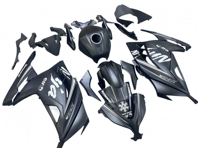 Acquista Carena Moto Kawasaki EX300 2013-2024 - Nero Opaco Bianco Elf Nevicare