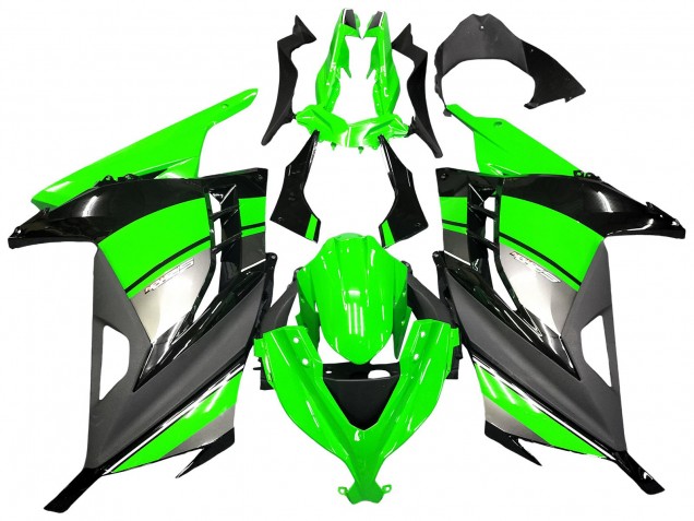 Acquista Carena Moto Kawasaki EX300 2013-2024 - Verde Argento Nero