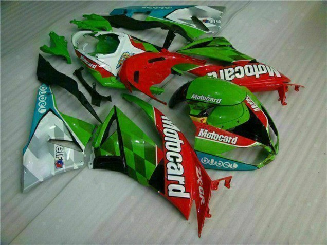Acquista Carena Moto Kawasaki ZX6R 2009-2012 - Verde Bianco Rosso Nero Blu Motocard