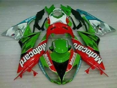 Acquista Carena Moto Kawasaki ZX6R 2009-2012 - Verde Bianco Rosso Nero Blu Motocard