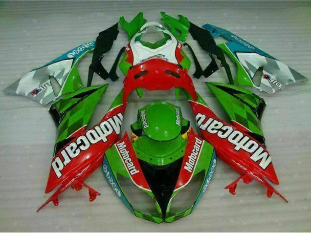 Acquista Carena Moto Kawasaki ZX6R 2009-2012 - Verde Bianco Rosso Nero Blu Motocard