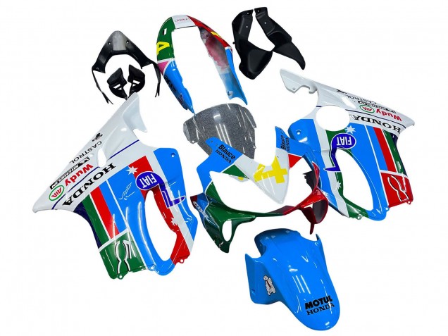 Acquista Carena Moto Honda CBR600 F4i 2004-2007 - Bianco Blu Verde Rosso