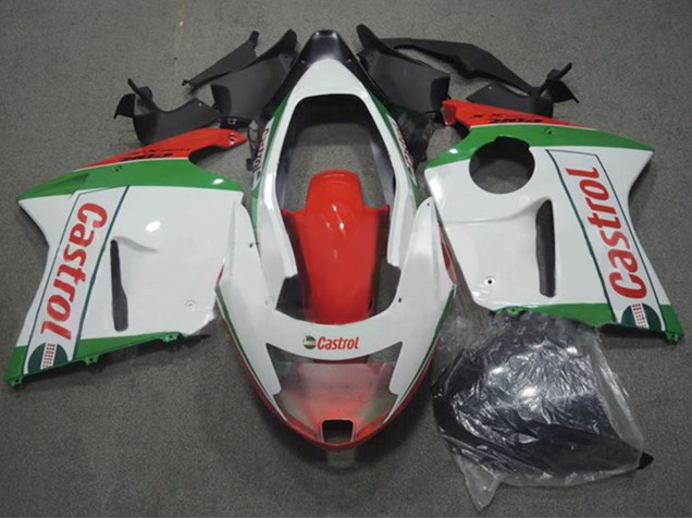 Acquista Carena Moto Honda CBR1100XX Blackbird 1996-2007 - Bianco Rosso Verde Castrol