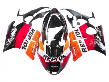 Acquista Carena Moto ABS Honda CBR1100XX Blackbird 1996-2007 - Arancia Bianco Rosso Nero Lucido Repsol