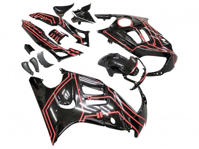 Acquista Kit Carena Moto Honda CBR600 F3 1997-1998 - Rosso Nero Lucido