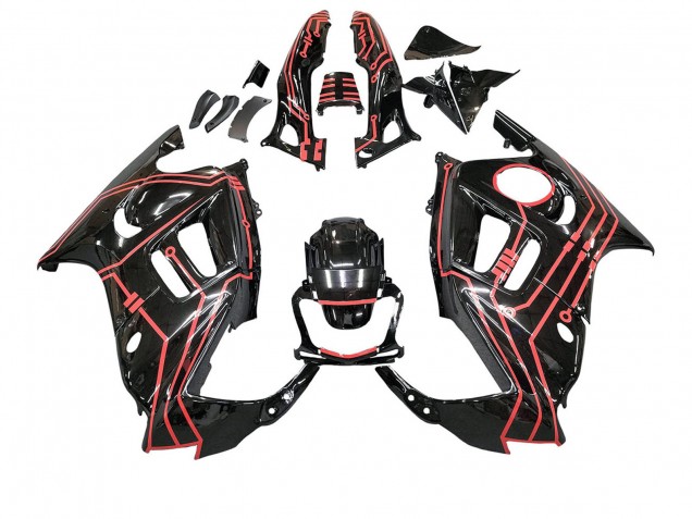 Acquista Kit Carena Moto Honda CBR600 F3 1997-1998 - Rosso Nero Lucido