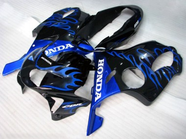 Acquista Carena Moto Honda CBR600 F4 1999-2000 - Nero Lucido Blu Fiamma