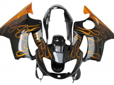 Acquista Carena Moto Honda CBR600 F4 1999-2000 - Nero Lucido Oro Fiamma
