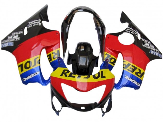 Acquista Carena Moto Honda CBR600 F4 1999-2000 - Rosso Giallo Blu Nero Lucido Repsol