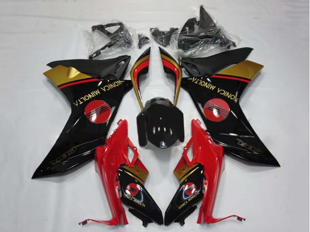 Acquista Carena Moto Honda CBR600F 2011-2013 - Rosso Oro Nero Lucido Konica Minolta