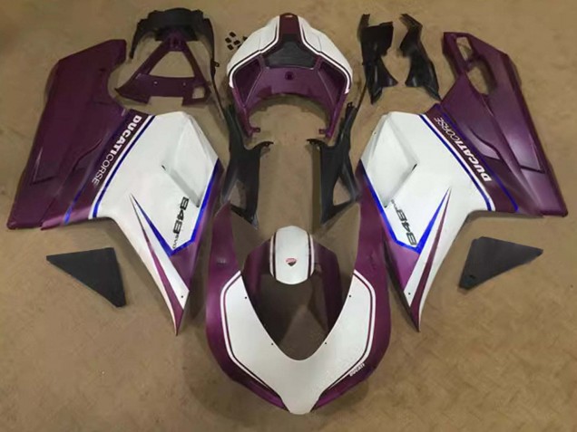 Acquista Carena Moto Ducati 848 2007-2014 - Bianco Blu Viola Corse
