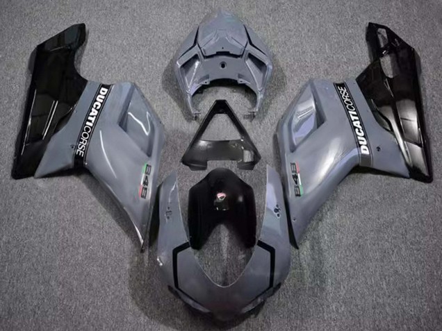 Acquista Carena Moto Ducati 848 2007-2014 - Grigio Nero Lucido Corse