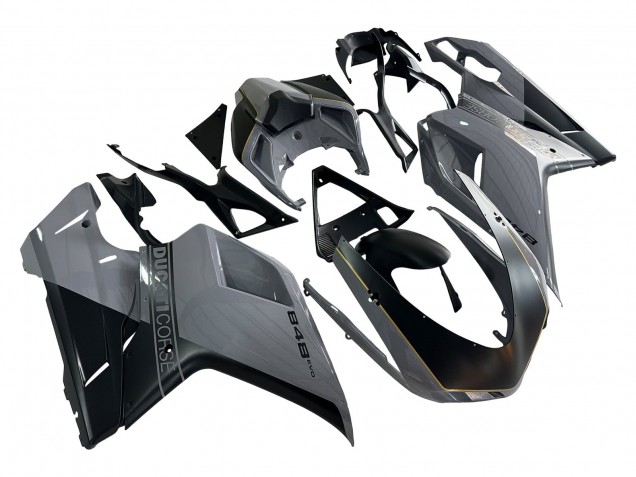 Acquista Carena Moto Ducati 848 2007-2014 - Argento Oro Nero Opaco