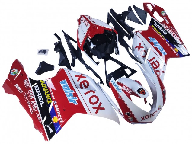Acquista Carena Moto Ducati 848/1098/1198 2007-2014 - Bianco Rosso Nero Lucido Valsir Xerox