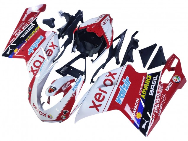 Acquista Carena Moto Ducati 848/1098/1198 2007-2014 - Bianco Rosso Nero Lucido Valsir Xerox