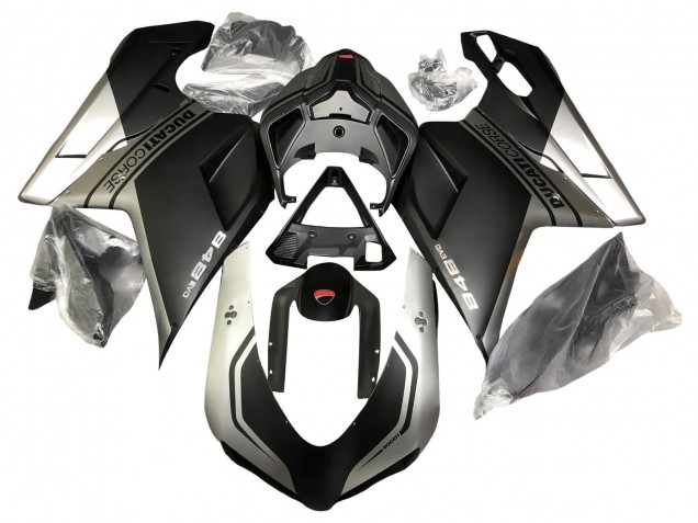 Acquista Carena Moto Ducati 848 2007-2014 - Argento Nero Opaco