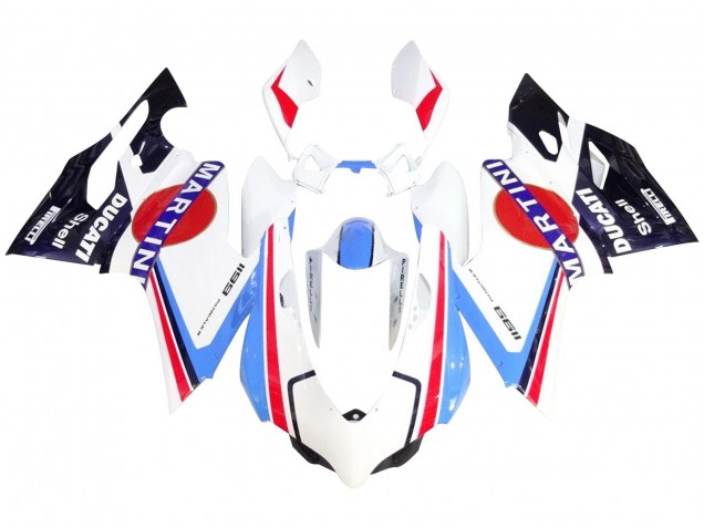 Acquista Carena Moto Ducati 1199 2011-2014 - Bianco Rosso Blu Nero Lucido Martini