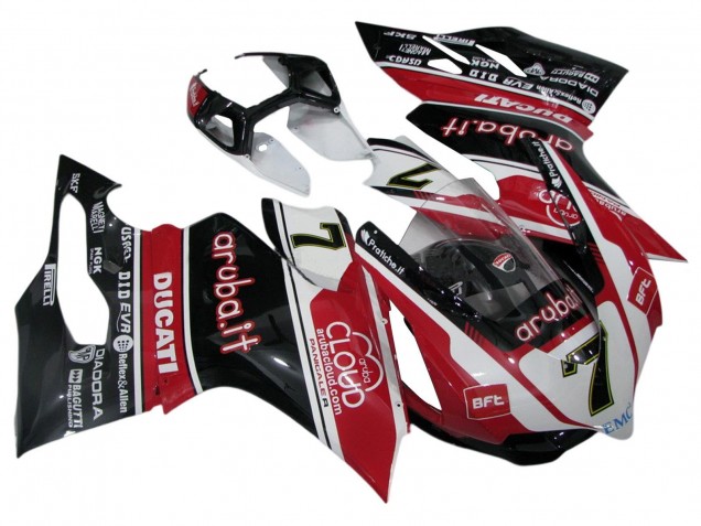 Acquista Carena Moto Ducati Panigale 899/1199 2011-2014 - Bianco Rosso Nero Lucido Aruba.it 7