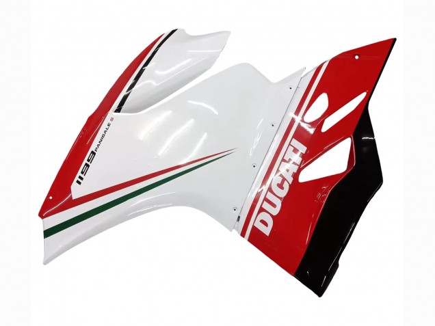 Acquista Carena Moto Ducati 1199 2011-2014 - Bianco Rosso Verde Nero Lucido