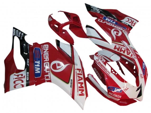 Acquista Carena Moto Ducati 1199 2011-2014 - Bianco Rosso Nero Lucido Fiamm 7