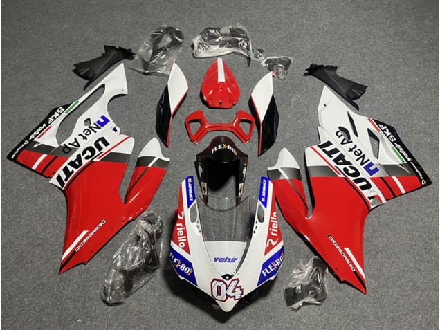 Acquista Carena Moto Ducati Panigale 899/1199 2011-2014 - Bianco Rosso Blu Nero Lucido Flex-Box Valsir 04