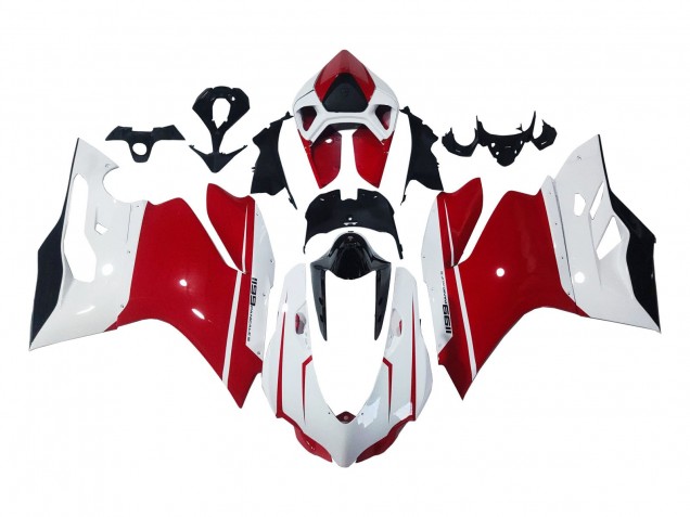 Acquista Carena Moto Ducati 1199 2011-2014 - Bianco Rosso Nero Lucido