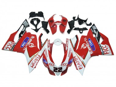 Acquista Carena Moto Ducati 1199 2011-2014 - Bianco Rosso Nero Lucido Fiamm Ficc 22