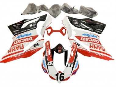 Acquista Carena Moto Ducati Panigale 1199 2011-2014 - Bianco Rosso Nero Lucido Valsir Fiamm Ficc 16