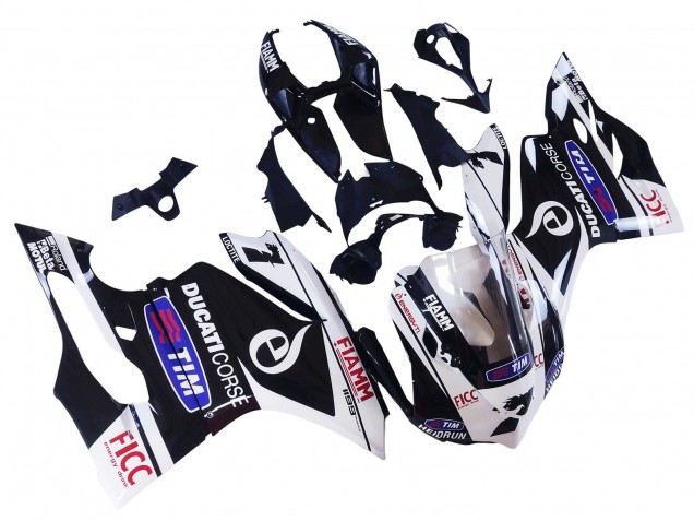 Acquista Carena Moto Ducati Panigale 899/1199 2011-2014 - Bianco Nero Blu Fiamm Ficc 7